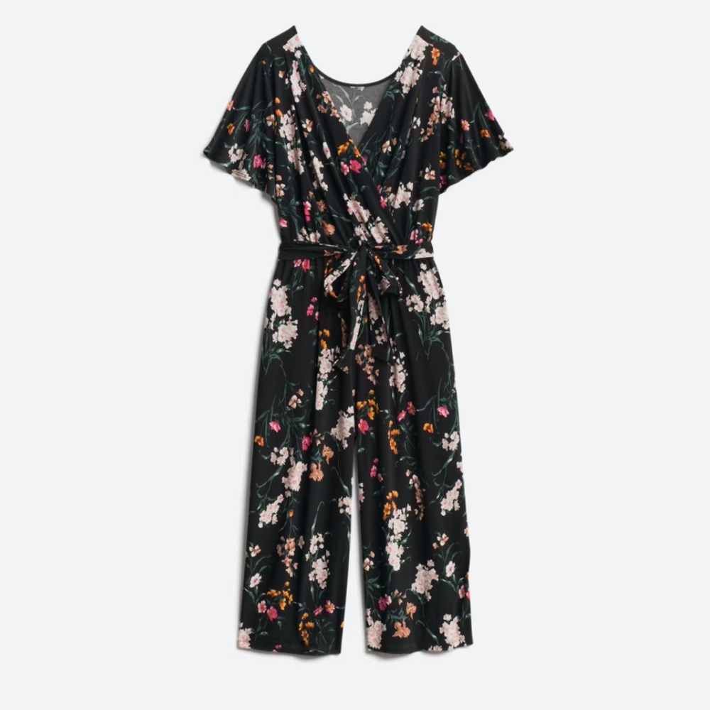 Floral cross body jumpsuit